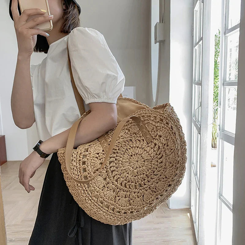 Hannah™ - Handmade Multifunctional Straw Handbag