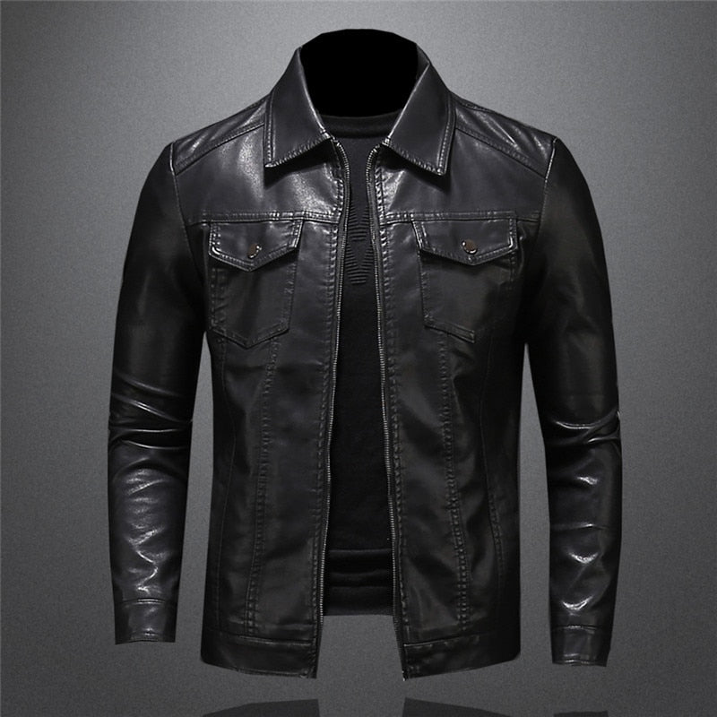 Caleb™ - Classic Comfortable Leather Jacket