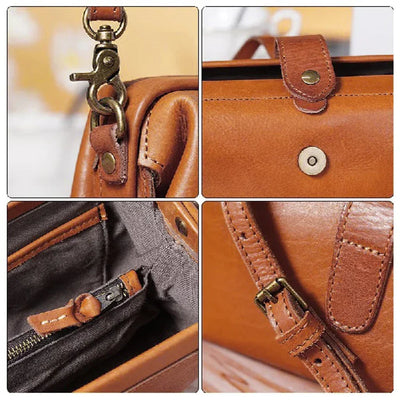 Alyssa™ - Retro Leather Handmade Bag