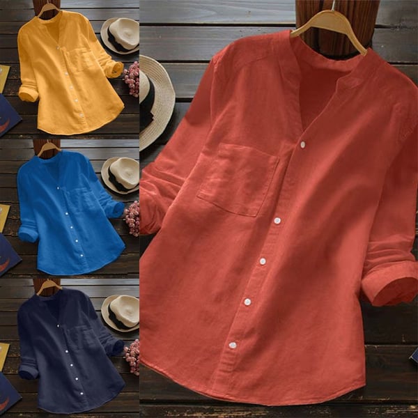 Lina™ - Casual Loose Linen Cotton Shirt