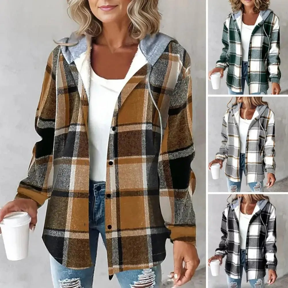 Addison™ - Stylish Ultra Soft Hooded Checkered Jacket