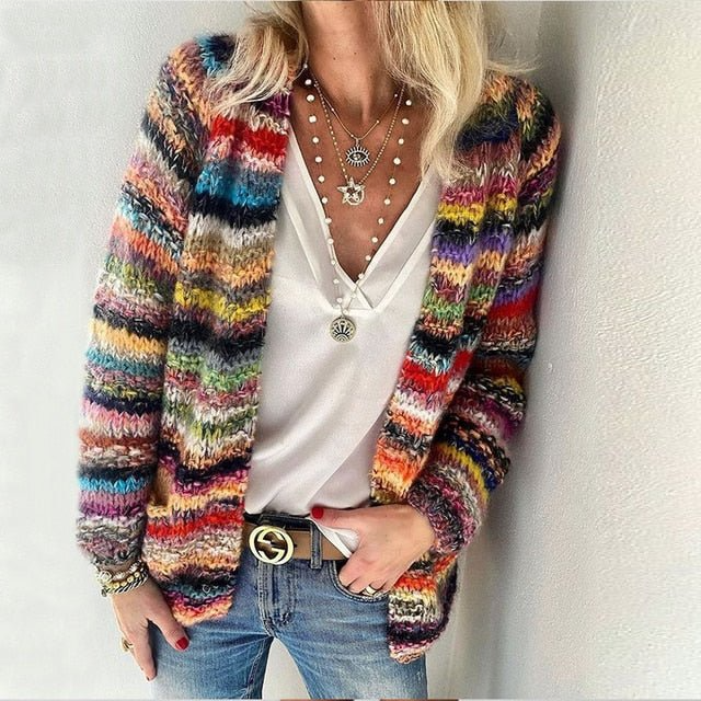 Alyssa™ - Super Soft Multicolored Cardigan